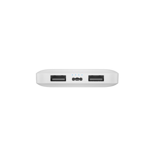 Power Bank 10000 mAh con 2 porte USB colore bianco