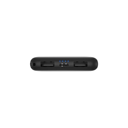 Power Bank 5000 mAh con 2 porte USB colore nero