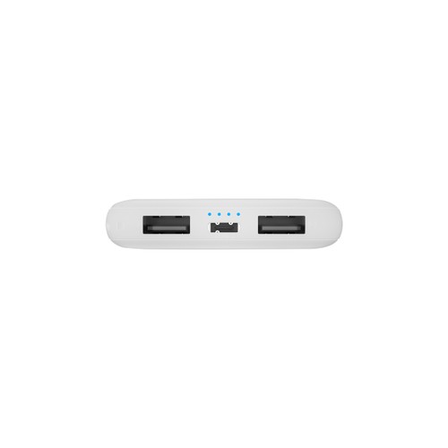 Power Bank 5000 mAh con 2 porte USB colore bianco